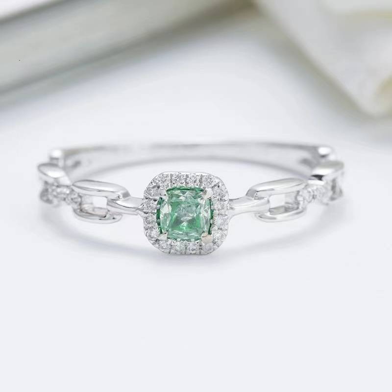 Green diamond ring