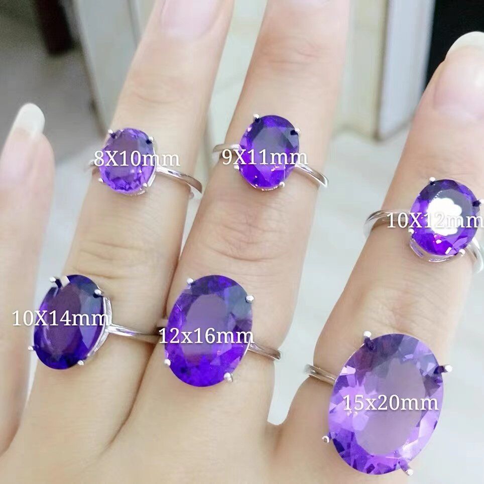 s925 silver amethyst ring