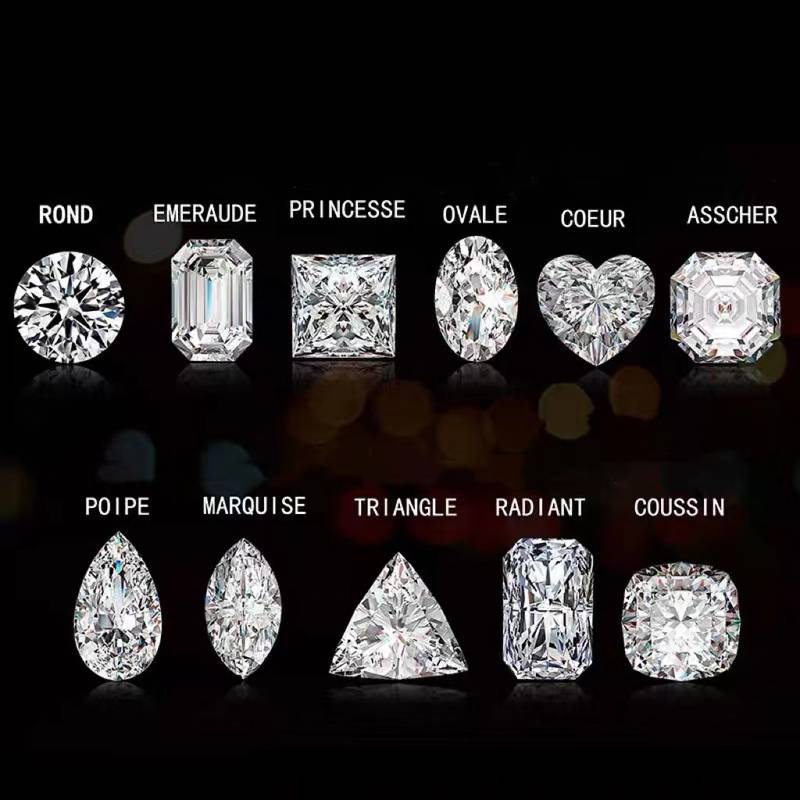  Different shape cultivated diamonds 